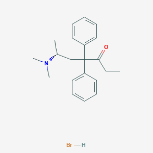 molecular formula C21H28BrNO B217327 (-)-6-(Dimethylamino)-4,4-diphenyl-3-heptanone hydrobromide CAS No. 19767-48-7