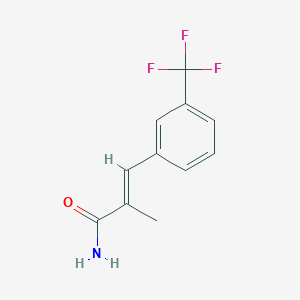 molecular formula C11H10F3NO B217353 2-Propenamide, 2-methyl-3-(3-(trifluoromethyl)phenyl)- CAS No. 100908-67-6