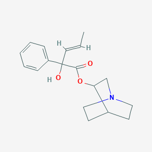 molecular formula C18H23NO3 B217354 alpha-Propenylmandelic acid 3-quinuclidinyl ester CAS No. 101711-16-4
