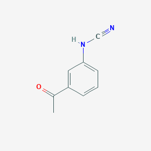 molecular formula C9H8N2O B021740 Cyanamide, (3-acetylphenyl)-(9CI) CAS No. 102711-76-2