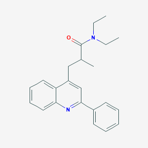 molecular formula C23H26N2O B217415 N,N-Diethyl-alpha-methyl-2-phenyl-4-quinolinepropanamide CAS No. 105279-00-3