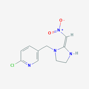 molecular formula C10H11ClN4O2 B217430 2-chloro-5-[[(2Z)-2-(nitromethylidene)imidazolidin-1-yl]methyl]pyridine CAS No. 101336-63-4