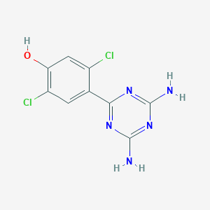 molecular formula C50H67N13O14 B217454 4-(4,6-Diamino-s-triazinyl)-2,5-dichlorophenol CAS No. 104813-26-5
