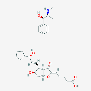 molecular formula C11H14FNO2 B217486 15-Cyclopentyl-7-oxo-prostaglandin I2-ephedrine CAS No. 100992-40-3