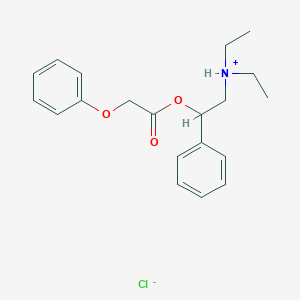 molecular formula C20H26ClNO3 B217509 Phenoxyacetic acid alpha-((diethylamino)methyl)benzyl ester hydrochloride CAS No. 109691-07-8
