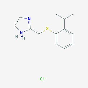 molecular formula C13H19ClN2S B217511 2-((2-Isopropylphenylthio)methyl)-2-imidazoline hydrochloride CAS No. 101626-73-7