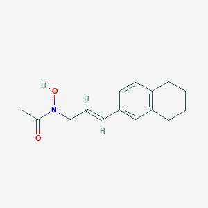 molecular formula C15H19NO2 B217553 N-(3-(5,6,7,8-Tetrahydro-2-naphthyl)prop-2-enyl)acetohydroxamic acid CAS No. 106328-50-1
