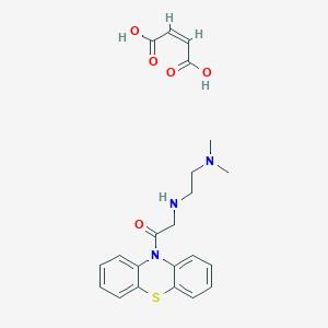molecular formula C22H25N3O5S B217558 10-(N-(2-(Dimethylamino)ethyl)glycyl)phenothiazine maleate (1:1) CAS No. 100770-17-0