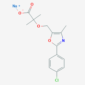 2-((2-(4-Chlorophenyl)-4-methyl-5-oxazolyl)methoxy)-2-methylpropionic acid sodium salt