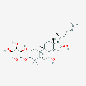 molecular formula C8H8Cl2N2O B217586 (2S,3R,4S,5R)-2-[[(7R,9R,10R,13R,14S,16R,17R)-7,16-dihydroxy-4,4,9,13,14-pentamethyl-17-[(2R)-6-methylhept-5-en-2-yl]-2,3,7,8,10,11,12,15,16,17-decahydro-1H-cyclopenta[a]phenanthren-3-yl]oxy]oxane-3,4,5-triol CAS No. 101365-11-1