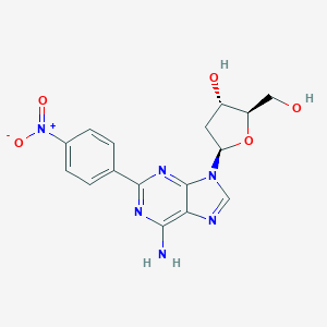 molecular formula C16H16N6O5 B217605 2-(p-Nitrophenyl)-2'-deoxyadenosine CAS No. 109875-45-8