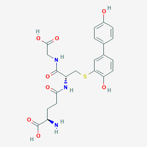 molecular formula Notavailable B217663 (2R)-2-amino-5-[[(2R)-1-(carboxymethylamino)-3-[2-hydroxy-5-(4-hydroxyphenyl)phenyl]sulfanyl-1-oxopropan-2-yl]amino]-5-oxopentanoic acid CAS No. 106848-71-9