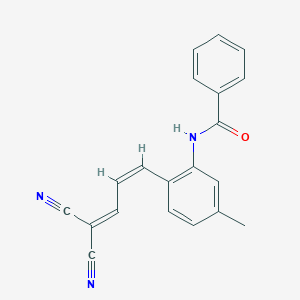molecular formula C5H10ClN2.F6P B217692 N-(2-(4,4-Dicyano-1,3-butadienyl)-5-methylphenyl)benzamide CAS No. 100243-29-6