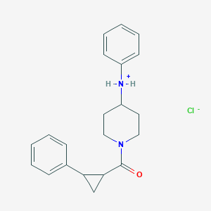 molecular formula C23H31ClN4O3 B217702 1-(trans-2-Phenylcyclopropylcarbonyl)-4-anilinopiperidine hydrochloride CAS No. 101670-77-3