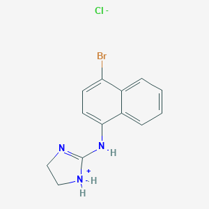molecular formula C13H13BrClN3 B217727 1-Naphthylamine, 4-bromo-N-(2-imidazolin-2-YL)-, hydrochloride CAS No. 102280-42-2