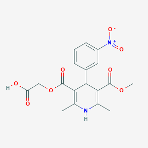 2-[5-Methoxycarbonyl-2,6-dimethyl-4-(3-nitrophenyl)-1,4-dihydropyridine-3-carbonyl]oxyacetic acid