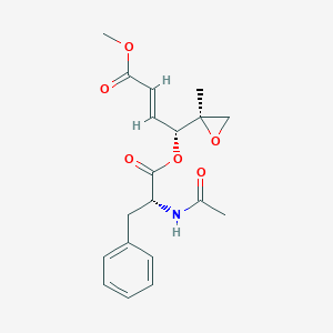 molecular formula C19H23NO6 B217811 Methyl 4-(N-acetylphenylalanyl)oxy-5,6-epoxy-5-methylhex-2-enoate CAS No. 104973-52-6