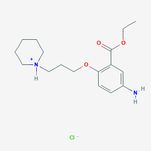 molecular formula C17H27ClN2O3 B217826 Ethyl 5-amino-2-(3-piperidin-1-ylpropoxy)benzoate;hydrochloride CAS No. 100311-11-3