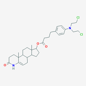 17-Hydroxy-4-aza-A-nor-5-androsten-3-one (4-N,N-bis(2-chloroethylamino)phenyl)butyrate