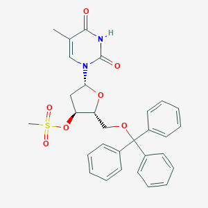 molecular formula C25H37Br2N3 B217868 [(2R,3S,5R)-5-(5-methyl-2,4-dioxopyrimidin-1-yl)-2-(trityloxymethyl)oxolan-3-yl] methanesulfonate CAS No. 104218-44-2