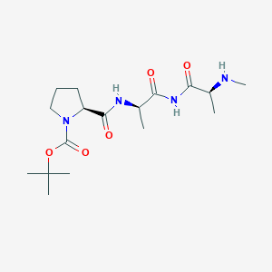 molecular formula C17H30N4O5 B217886 N-tert-Butyloxycarbonyl-prolyl-alanyl-alanyl-methylamide CAS No. 103137-93-5