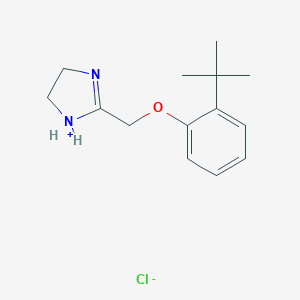 molecular formula C14H21ClN2O B217924 2-[(2-Tert-butylphenoxy)methyl]-4,5-dihydroimidazole hydrochloride CAS No. 101564-91-4