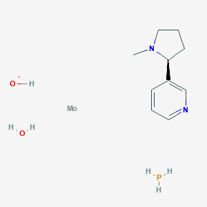 Nicotinium molybdophosphate resin