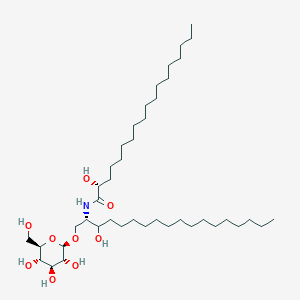 molecular formula C42H83NO9 B217941 (2R)-2-hydroxy-N-[(2S)-3-hydroxy-1-[(2R,3R,4S,5S,6R)-3,4,5-trihydroxy-6-(hydroxymethyl)oxan-2-yl]oxyoctadecan-2-yl]octadecanamide CAS No. 102489-95-2