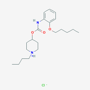 Carbamic acid, (2-(pentyloxy)phenyl)-, 1-butyl-4-piperidinyl ester, monohydrochloride