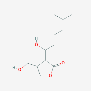 molecular formula C15H24N2O3 B218061 4-(羟甲基)-3-(1-羟基-5-甲基己基)氧杂环-2-酮 CAS No. 109215-47-6