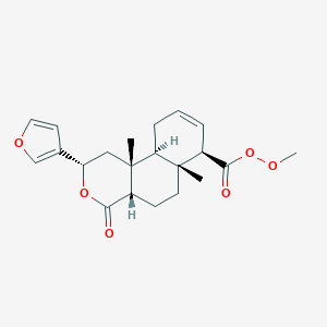molecular formula C14H17NO B218069 methyl (2S,4aS,6aR,7R,10aR,10bR)-2-(furan-3-yl)-6a,10b-dimethyl-4-oxo-1,2,4a,5,6,7,10,10a-octahydrobenzo[f]isochromene-7-carboperoxoate CAS No. 110382-43-9