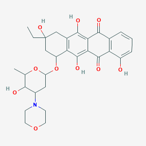 molecular formula C30H35NO10 B218111 Morpholinoanthracycline MX CAS No. 105026-49-1
