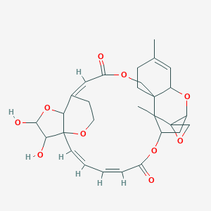 (2Z,4Z,22Z)-26,27-dihydroxy-9,15-dimethylspiro[7,12,20,25,28-pentaoxahexacyclo[21.4.3.18,11.01,24.09,18.013,18]hentriaconta-2,4,14,22-tetraene-10,2'-oxirane]-6,21-dione