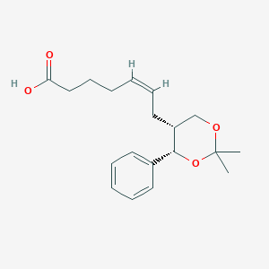 molecular formula C8H9Cl2N5.ClH B218158 (Z)-7-[(4S,5R)-2,2-dimethyl-4-phenyl-1,3-dioxan-5-yl]hept-5-enoic acid CAS No. 104693-32-5
