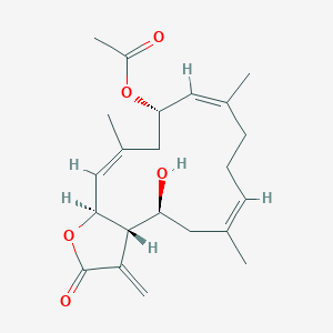 [(3aS,4S,6Z,10Z,12S,14Z,15aS)-4-hydroxy-6,10,14-trimethyl-3-methylidene-2-oxo-3a,4,5,8,9,12,13,15a-octahydrocyclotetradeca[b]furan-12-yl] acetate
