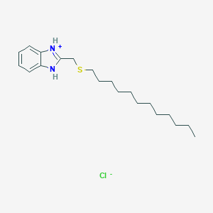 molecular formula C20H33ClN2S B218199 2-(Dodecylthiomethyl)-benzimidazole hydrochloride CAS No. 102516-99-4