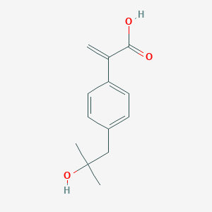 molecular formula C13H16O3 B021821 2-[对-(2-甲基-2-羟基丙基)苯基]丙烯酸 CAS No. 75626-01-6