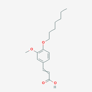 molecular formula C17H24O4 B218210 3-(4-Heptoxy-3-methoxyphenyl)prop-2-enoic acid CAS No. 107524-27-6