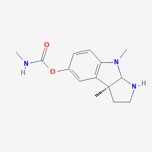 molecular formula C14H19N3O2 B218218 [(8bS)-4,8b-dimethyl-1,2,3,3a-tetrahydropyrrolo[2,3-b]indol-7-yl] N-methylcarbamate CAS No. 19573-10-5