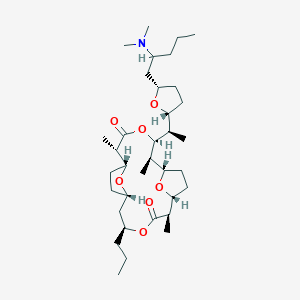 molecular formula C15H17FN4O3.C6H12O7.H2O B218239 Panamycin 607 CAS No. 100905-89-3