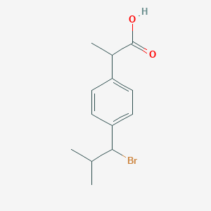 molecular formula C13H17BrO2 B021825 2-[对-(1-溴-2-甲基丙基)苯基]丙酸 CAS No. 75625-98-8