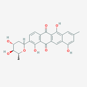 molecular formula C14H29ClMg B218253 10-(2,6-Dideoxy-beta-L-arabino-hexopyranosyl)-1,4,6-trihydroxy-8-methyl-5,12-naphthacenedione CAS No. 105997-04-4
