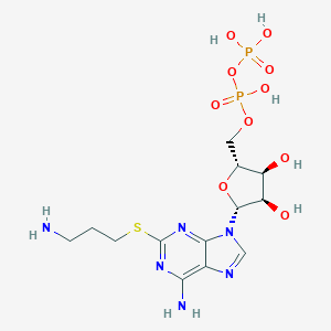 molecular formula C13H22N6O10P2S B218273 2-((3-Aminopropyl)thio)adenosine 5'-diphosphate CAS No. 110224-45-8