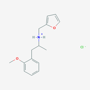 molecular formula C12H17N3O10 B218308 FURFURYLAMINE, N-(o-METHOXY-alpha-METHYLPHENETHYL)-, HYDROCHLORIDE CAS No. 101104-92-1