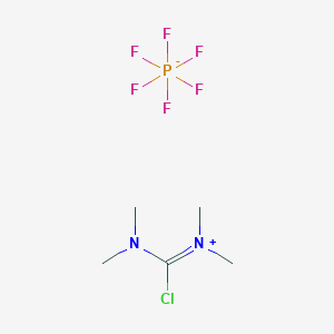 molecular formula C5H12ClF6N2P B021838 氯-N,N,N',N'-四甲基甲酰胺六氟磷酸盐 CAS No. 94790-35-9