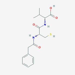 molecular formula C16H22N2O4S B218381 Phenylacetylcysteinylvaline CAS No. 101770-15-4