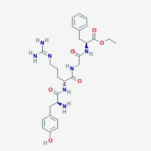 molecular formula C28H39N7O6 B218433 Tyrosyl-arginyl-glycyl-phenylalanine ethyl ester CAS No. 117062-52-9