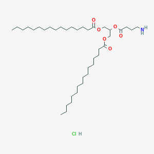 molecular formula C39H76ClNO6 B218445 1,3-二棕榈酰基-2-(4-氨基丁酰)甘油 CAS No. 121067-20-7