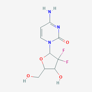 molecular formula C9H11F2N3O4 B021848 4-氨基-1-[3,3-二氟-4-羟基-5-(羟甲基)-2-氧代烷基]-2-嘧啶酮 CAS No. 103882-85-5