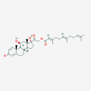 molecular formula C8H11ClO3 B218589 泼尼松龙法尼酯 CAS No. 118244-44-3